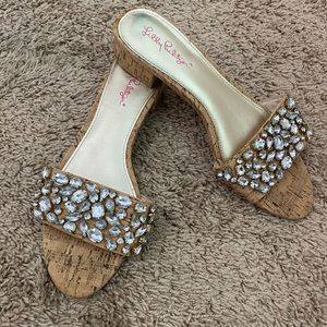 Lilly Pulitzer Crystal sandals sz9